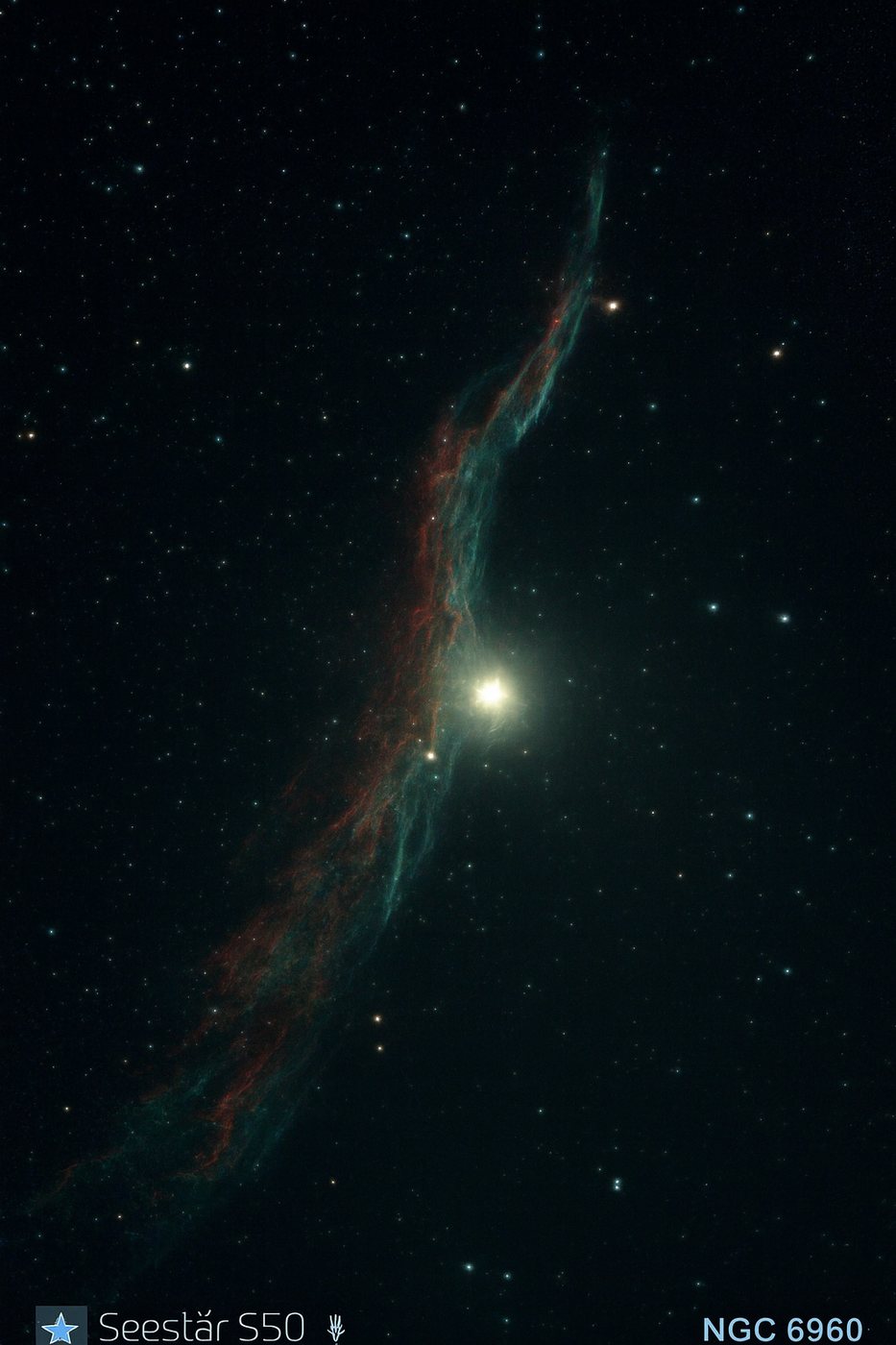 Veil Nebula photographed with a Seestar S50 telescope